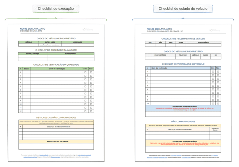 Checklist de verificação: 2 modelos de checklist prontos para uso.