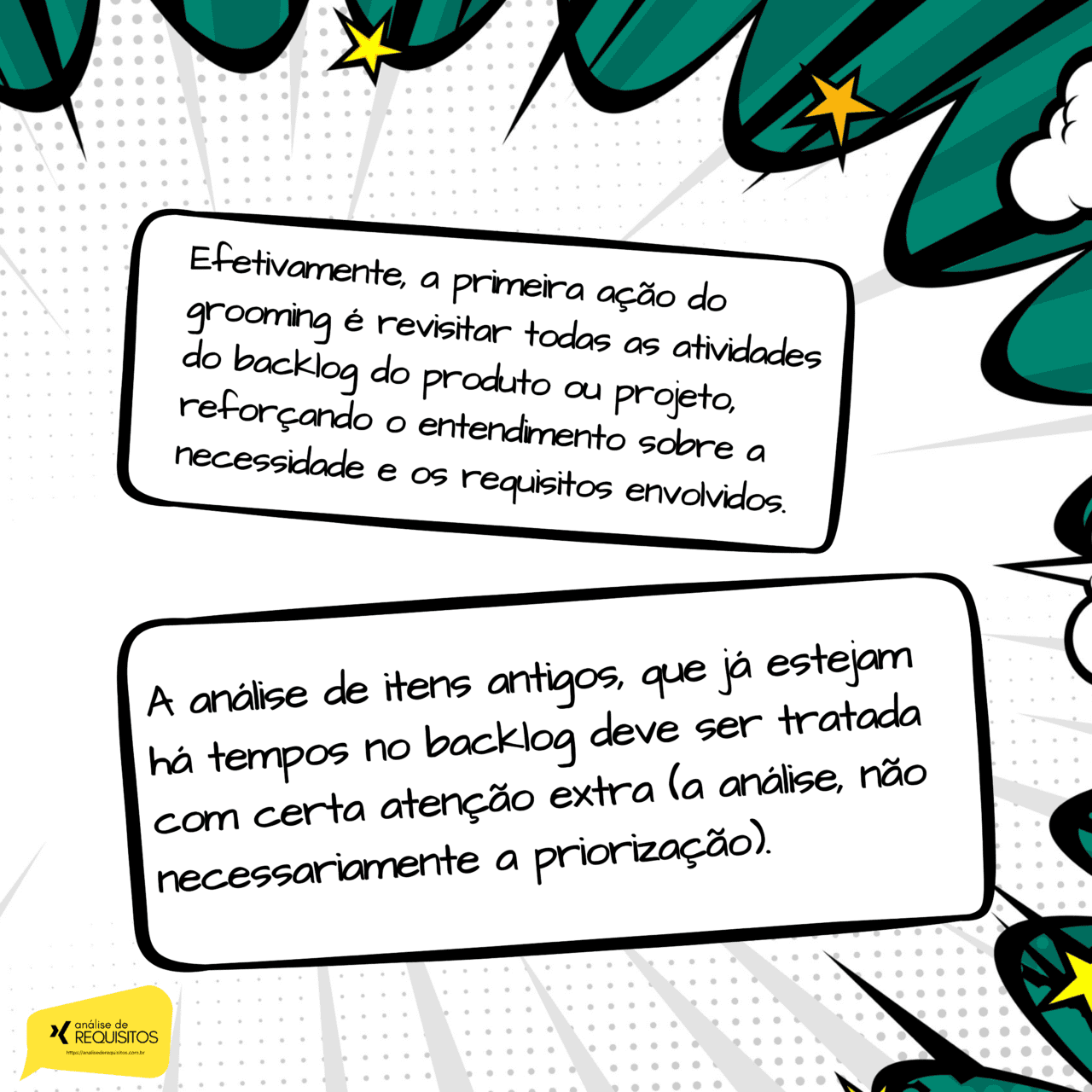 Passo 2b: Refinar tarefas antigas no backlog e itens cujo entendimento não é claro para a equipe são prioritários durante o grooming. Chico Alff; 2023 Passo 2b: Refinar tarefas antigas no backlog e itens cujo entendimento não é claro para a equipe são prioritários durante o grooming. Chico Alff; 2023