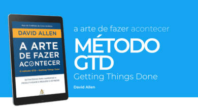 Capa do livro "A Arte de Fazer Acontecer: O Método GTD - Getting Things Done" de David Allen.