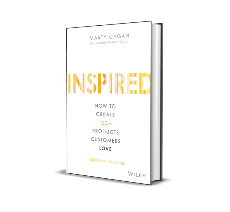 Capa do livro 'Inspired: Como criar produtos de tecnologia que os clientes amam' de Marty Cagan.