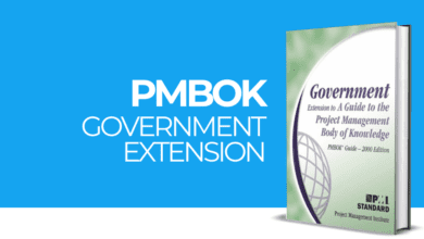 Government Extension to the PMBOK Guide: guia para gerenciar projetos no setor público, com foco em governança, terminologia, ambiente e ciclo de vida de programas.
